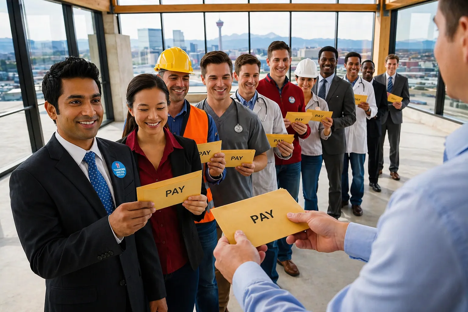 Calgary wage comparison by industry